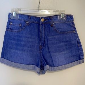 High Rise Denim Shorts